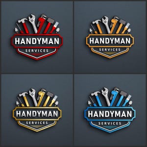 Professional Handyman Business Branding, Handyman Logo, Home Renovation Logo, construction logo, 3D Handyman Logo Design, Commercial logo