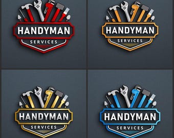 Professional Handyman Logo Design: 3D Construction Branding