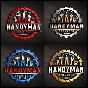 Custom Handyman Logo Design: Construction & Repair