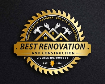 Professional Construction Logo Design: 3D Business Branding