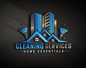 Editable Cleaning Services Logo: Real Estate, Home Builder Design