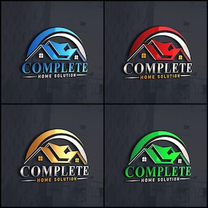 Construction Logo, Home Renovation Logo, builder logo, real estate logo, Home Repair Logo, Handyman Services, saw blade logo, property logo