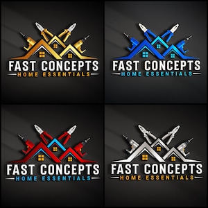 Custom Construction Company Logo Design: Handyman & Home Renovation