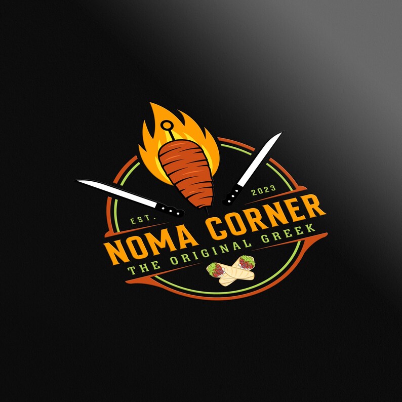 Kebab and Shawarma Logo, Shawarma Restaurant Branding, Shawarma Food ...