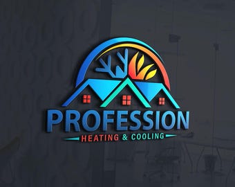 Modern HVAC Logo Design | Air Conditioning & Heating Service | Repair Contractor Branding | Minimalist Business Logo