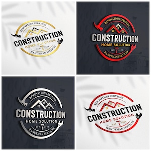 Custom Logo Design: Construction, Handyman, Home Repair
