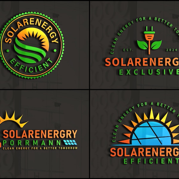 Photovoltaics logo, Solar Energy solar panel logo, Sun power logo, energy logo, eco energy, electrical logo, construction logo, electrician