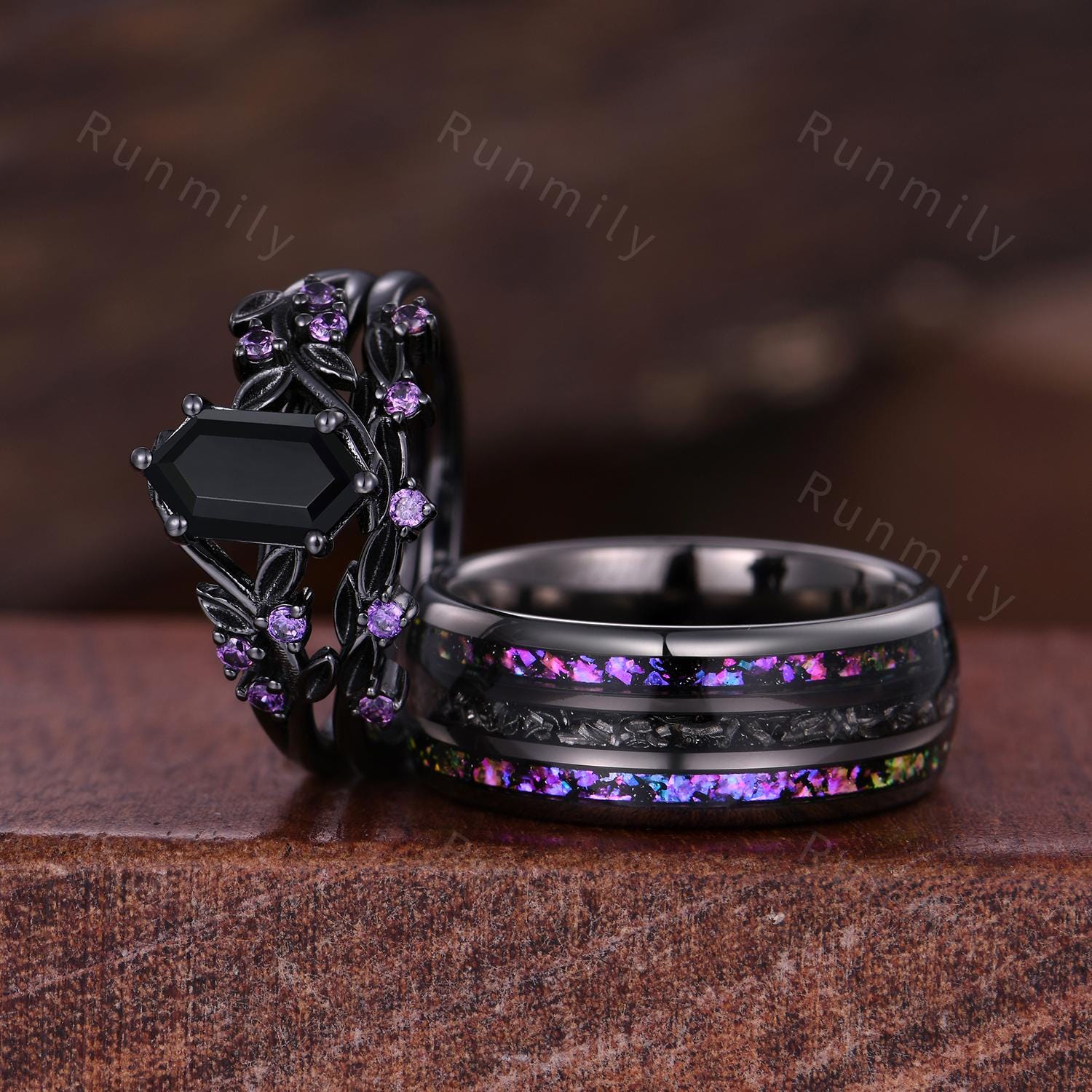 Black Purple Ring - Etsy Canada