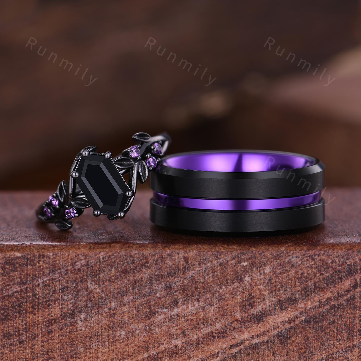 【BLACKPURPLE】[blacklabel] 3A mystic square crystalring Raspberry Noir Obsidian Triple Wick Candle — Skeem Design