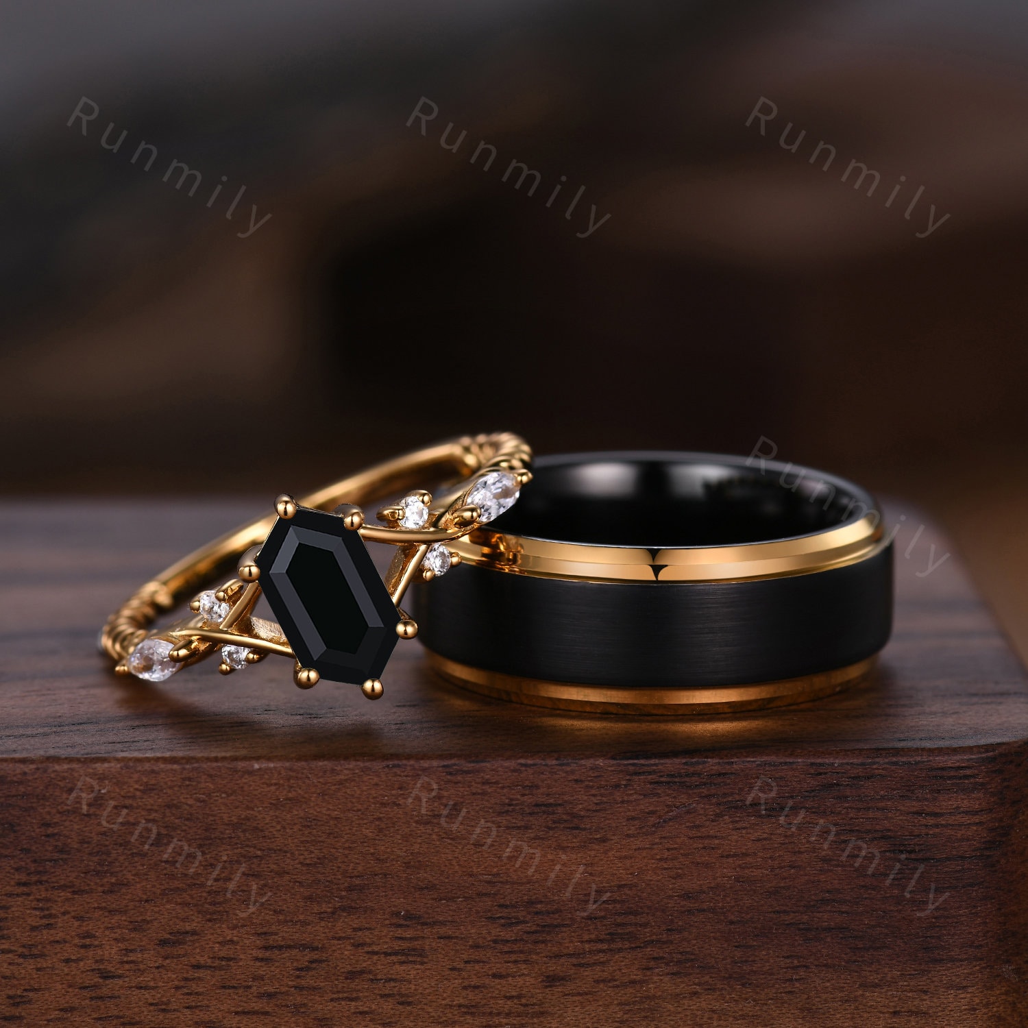 アクセサリー K18 gold ring onyx Large Onyx Ring by Kasia Jewelry – Kasia J.