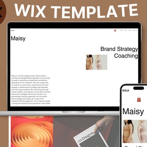 Wix Website Template - Podcast, Blogger, Coach, Professional Wix Template, Modern Aesthetic Website Design