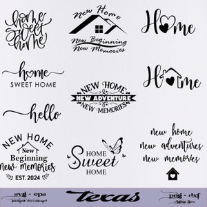 2024, Home Sweet home svg, New Home New beginning New Adventures, Est 2023, New Home Svg, Commercial Use Svg, SVG - PNG - PDF - Ai- Decal