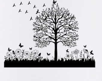 鳥と木の枝 木の鳥 SVG | 枝の上の鳥 SVG | 鳥と枝 | 鳥の群れ SVG | 鳥の