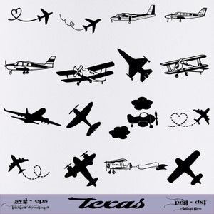 AIRPLANE SVG Bundle, AIRPLANE Svg Cut Files For Cricut, Military Plane Svg, Biplane Svg, Jet Plane Svg