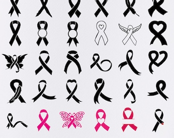 Awareness Ribbon Svg, Ribbon Vector, Cancer Awareness Ribbon Png, Pink Cancer Ribbon Svg, Breast Cancer Svg, Awareness Ribbon Svg Bundle
