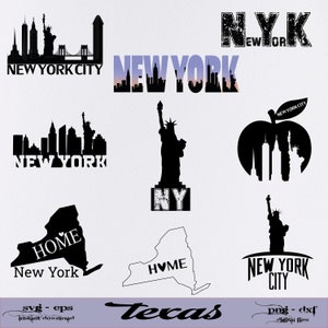 New York svg bundle, New york city svg, Instant Download, NYC svg, New York Skyline svg,new york clip art, new york night, new york cut file
