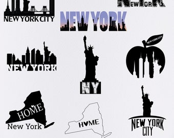 New York svg bundle, New york city svg, Instant Download, NYC svg, New York Skyline svg,new york clip art, new york night, new york cut file