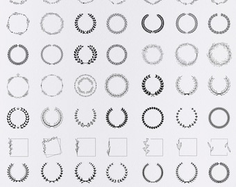 Wreath svg bundle | circle svg bundle | floral wreath svg | heart laurel wreath svg | wedding wreath svg | wreath monogram svg circle frame