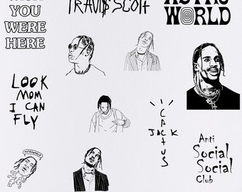 Travis Scott Svg Bundle, Travis Scott Png, Travis Scott Stickers ...