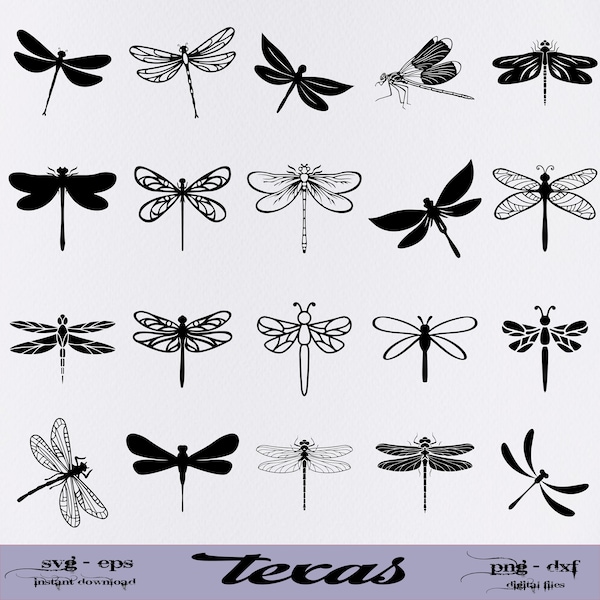 Dragonfly SVG Bundle, Insect svg, Dragonfly vector, Dragonflies, wings cut file, Dragonfly PNG, Dragonflies Svg,Files for Cricut,Silhouette