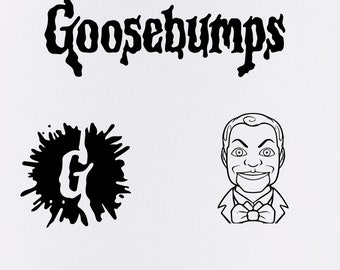 Goosebumps Bundle Svg, Goosebumps Svg, Halloween Svg, Printing, Silhouette Files, Decal, Scary Svg, Horror Png