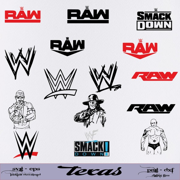 WWE Svg Bundle, PNG, Clipart, Cricut Bundle, Digital Prints, Instant Download, American wrestling, Wrestling svg, sport svg