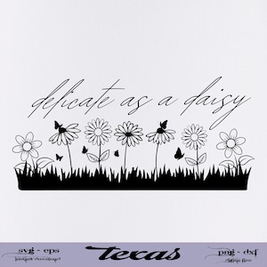 Daisy SVG | Daisy Svg Bundle | Wildflower Svg | Botanical svg | Daisy Flower Clipart | Floral Svg | | Birth Month Svg. delicate as a daisy