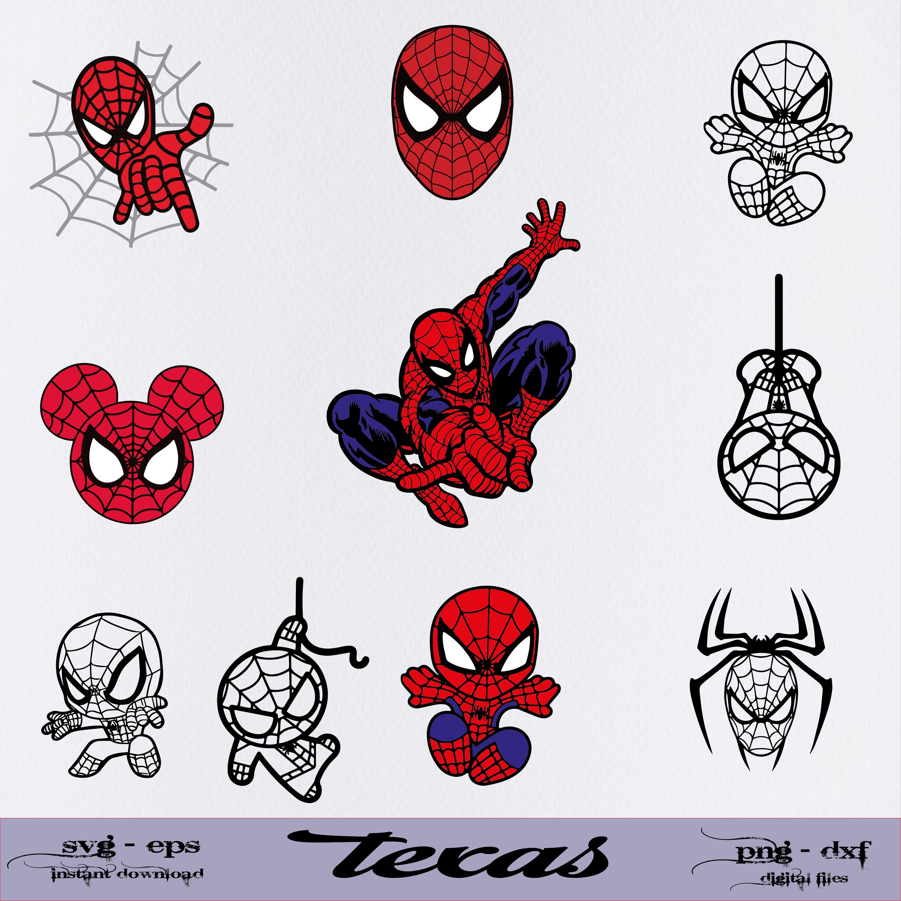 スパイダーマン SVG バンドル、スパイダーマン SVG、スパイダーマン