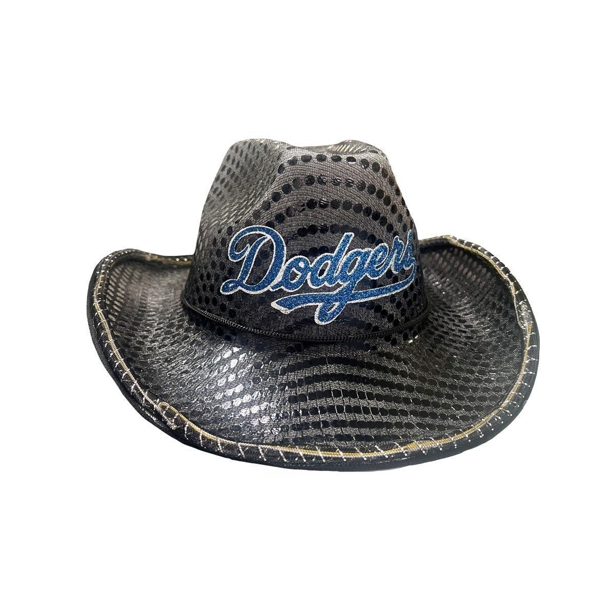 All you Dodger fans check out this cool cowboy bling hat looks amazing !!! Los Angeles Dodgers White Rhinestone Logo Cowboy Hat FOCO main image 4