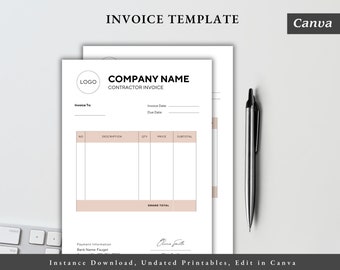 May include: A black and white invoice template with the text "INVOICE TEMPLATE" and "COMPANY NAME" at the top. The template includes fields for invoice number, invoice date, due date, description, quantity, price, subtotal, and grand total. The template also includes a space for payment information and a signature.