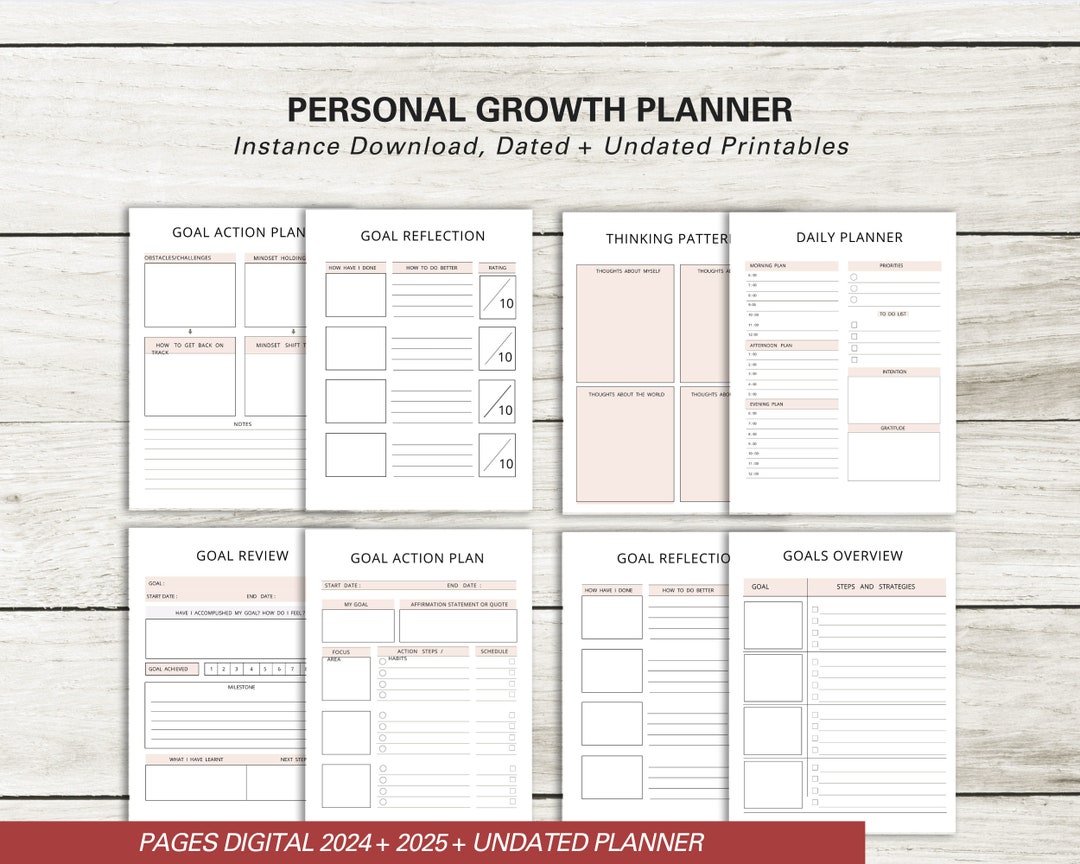 Personal Growth Planner, Goal Setting Journal, Productivity Planner ...