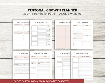 Personal Growth Planner, Goal Setting Journal, Productivity Planner, Self-Improvement Notepad, Mindfulness Diary