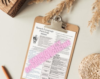 Medical SLP Reference Sheets