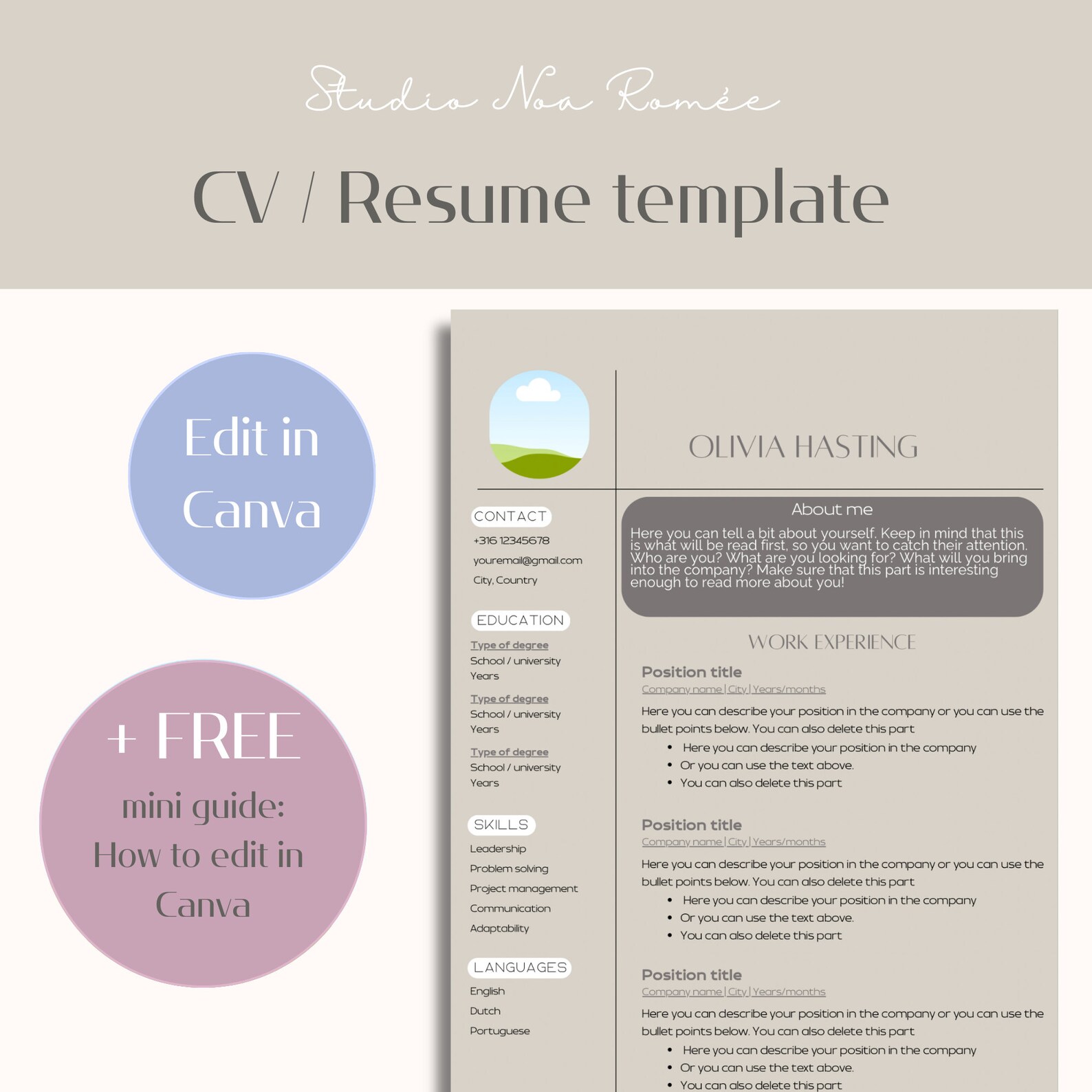 Cv Application Form Resume Template, CV Form, Job Application Document, Download and Edit ...