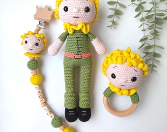 Crochet Little Prince Toy,Handmade Baby Toy,Personalized Baby Gift