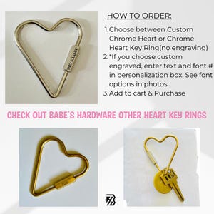 How to order Silver Chrome Heart Keyring from Babes Hardware