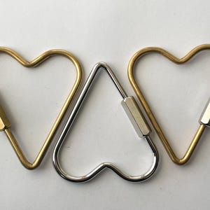 Metal Heart Shape Carabiner Keychain, Heart Key Ring, Heart Key Holder, Belt Loop Locking Keyring, Wristlet Keychain by Babes Hardware