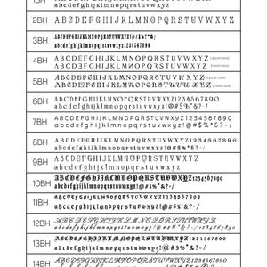 Babe's Hardware Engraving Font Options