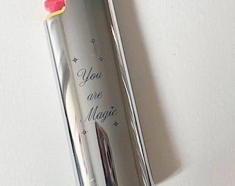 Custodia per accendino in argento personalizzata con incisione / Copertura per accendino Bic in metallo di lusso personalizzata / Regalo per matrimonio/festa di nozze