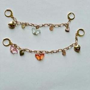 Juego de dijes para zapatos, dijes de mariposa y corazones para zapatos, elegante juego de dijes para zapatos, joyas para zapatos, juego de dijes dorados para bolsos