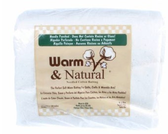Warm and Natural Cotton Batting 120x124 inch, King Size Batting, Quilters Batting