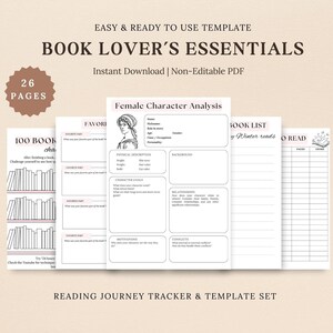 Reading Planner Bundle Printable, Reading Journal, Reading Challenges ...