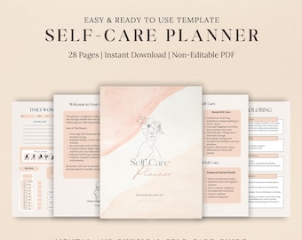 Self-care journal, Self-care workbook, Self-love, Therapy Worksheets, Mental Health Worksheet, Self care Checklist, Wellness Worksheets PDF