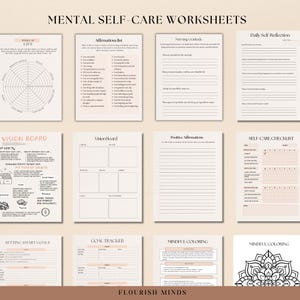 Self-care Journal, Self Care Wheel Printable,self-care Journal Prompts,self-love Journal Pdf ...