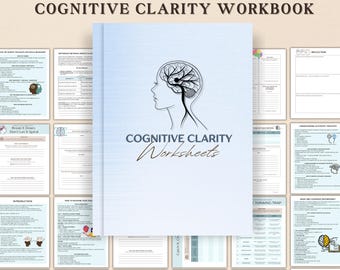 Cognitive Distortions Workbook, CBT Thought Reframing Worksheets, Cognitive Restructuring, Coping Skills, Mental Health, CBT Therapy Tools
