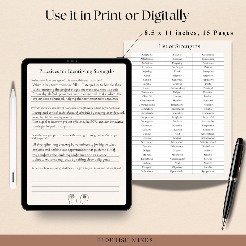 Inner Strength Workbook, Identifying My Strengths Worksheets, Strength ...