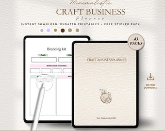 Craft Business Planner, Small Business Organizer, Small Business Planner, Order, Sales, Expense Tracker, Business Bundle, business inserts