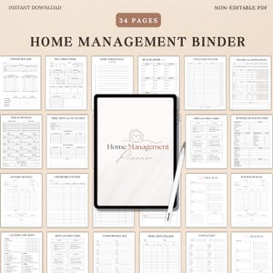 Home Management Binder, Cleaning Schedule,ADHD Planner Printable,Life Binder, Cleaning Checklist,Medical Binder,Household Planner Bundle PDF