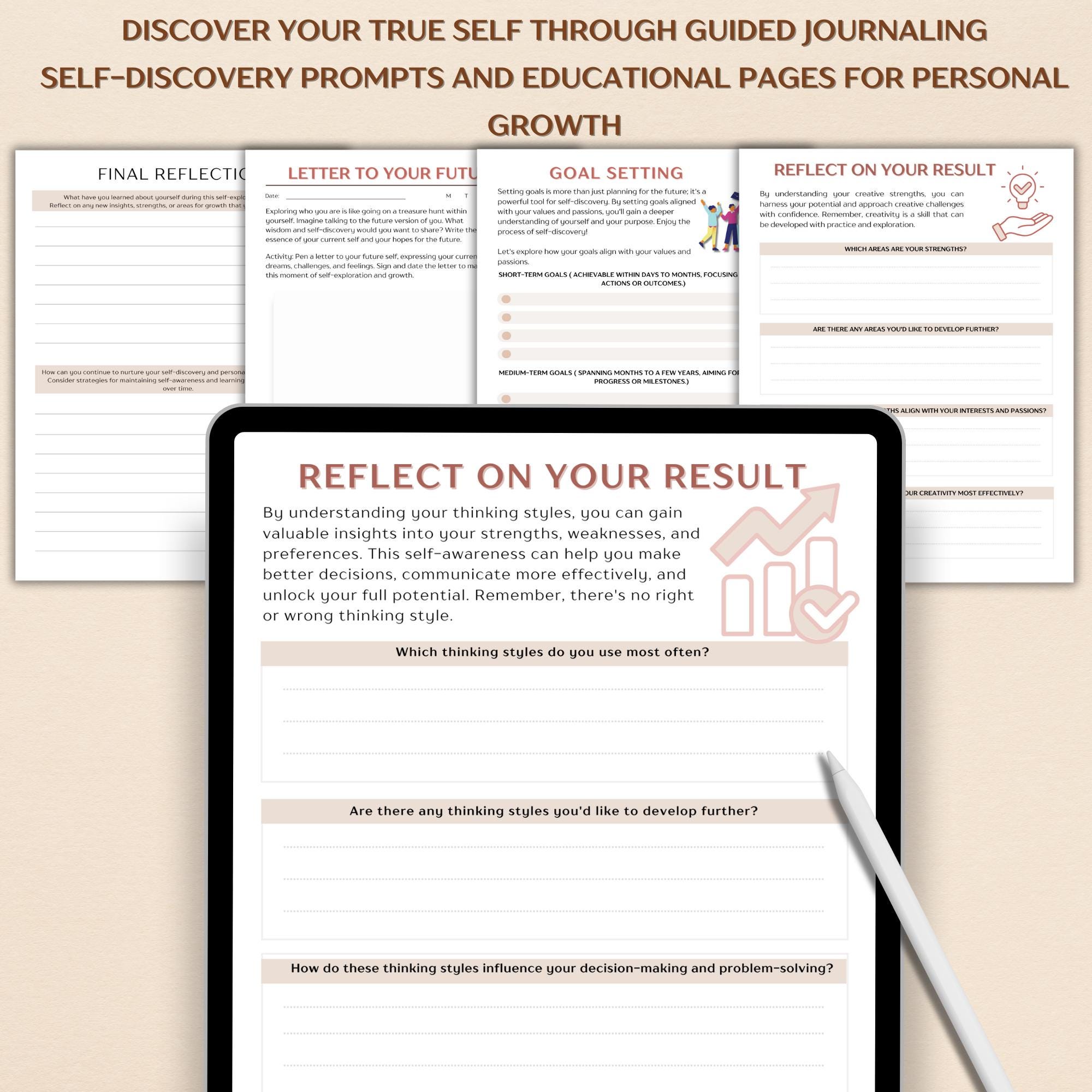 Discover True Self Journal, Inner Healing & Self-discovery, Mental ...