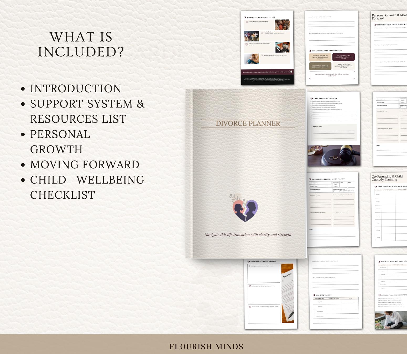 Relationship Separation Checklist.pdf Divorce Planner, Co-parenting Checklist, Divorce Preparation Organizer ...